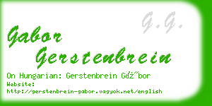 gabor gerstenbrein business card